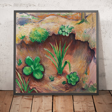 A framed image of Little Plants in the Forest by August Macke, 1910
