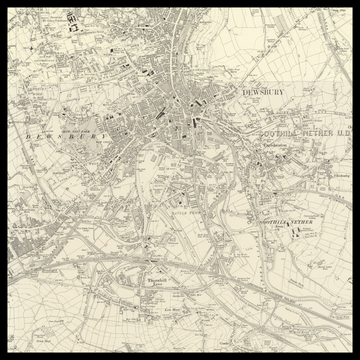 An old Ordnance Survey map of Dewsbury