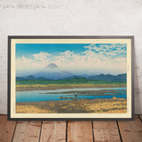 Mt. Fuji dal fiume Banyu di Hasui Kawase, 1935 