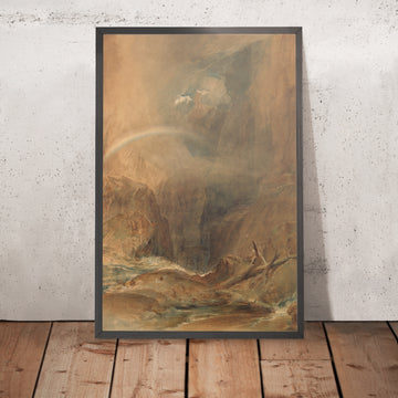 Un’immagine incorniciata del Ponte del Diavolo, Passo del San Gottardo (Ponte del Diavolo) di Turner, 1804