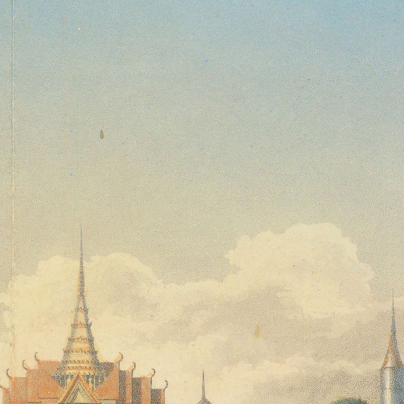 Primera vista de Bangkok por Henry Colburn, 1828 