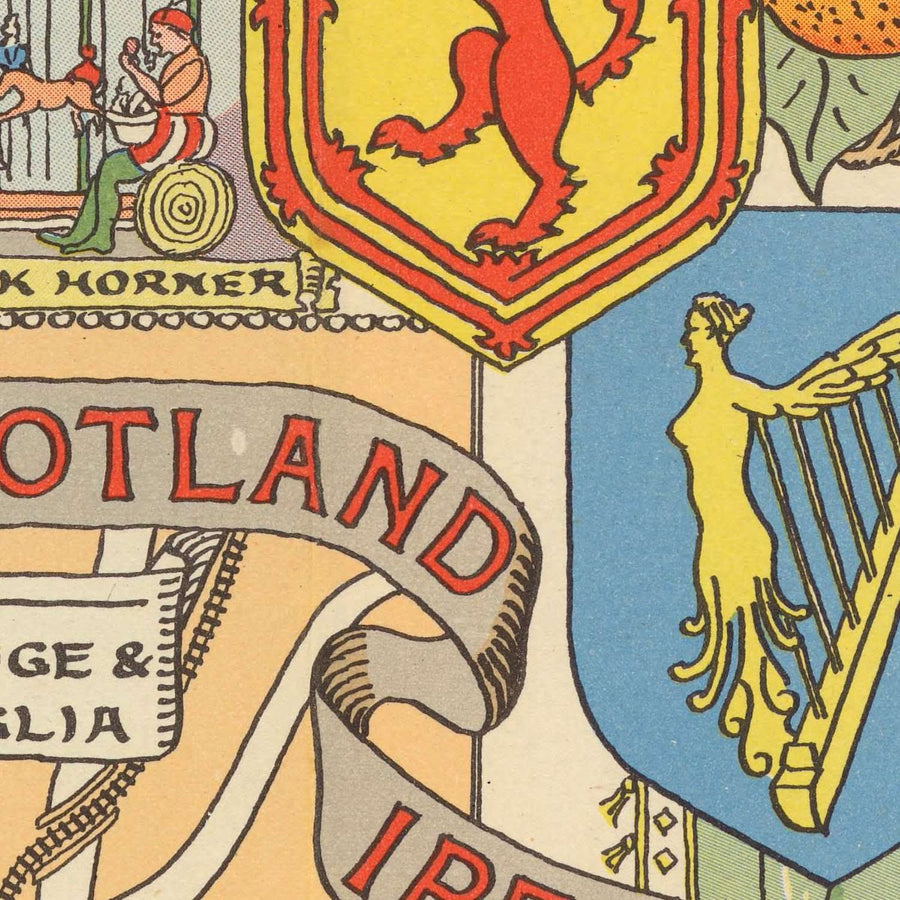 Vecchia mappa storica di Londra di Bullock, 1938: Torre di Londra, St. Paul&