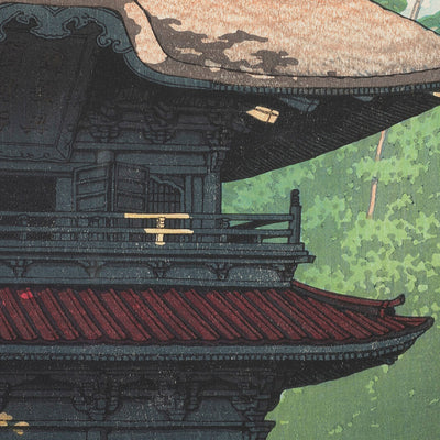 Kenchoji Temple in Kamakura by Hasui Kawase 1935