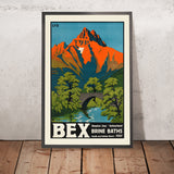 Bex, Svizzera Poster di viaggio: Bagni di salamoia di Aime-Felix Nicollerat 