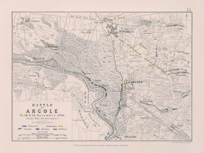 Schlacht von Arcole, 15. November 1796 (Erster Tag): Französischer Revolutionskrieg 