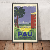Póster de viaje de Pau: Ville climatique d’hier, centro turístico de verano de Ribes, 1935 
