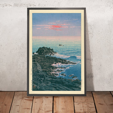 Una imagen enmarcada de Morning at Cape Inubo de Hasui Kawase, 1935