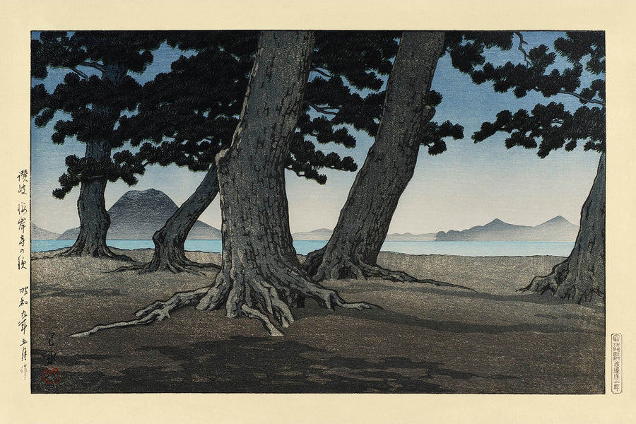 Kaiganji Beach in Sanuki District by Hasui Kawase, 1935