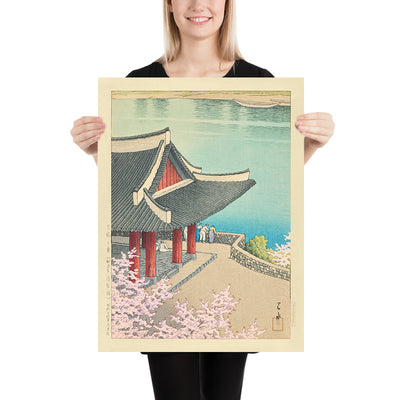 Frühling am Pubyong-Pavillon in Pjöngjang, Korea von Hasui Kawase 1939 