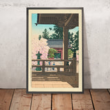 Alberi in fiore al Tempio Myohonji, Kamakura di Hasui Kawase 1935 