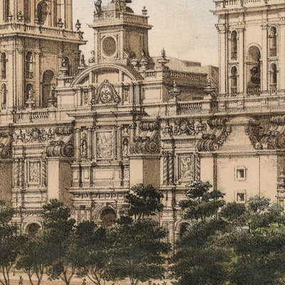 Catedral de Mexico by Decaen Editor, 1862