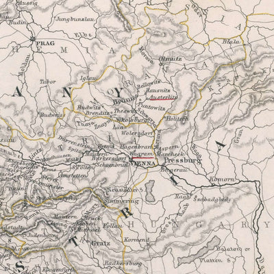 Antigua mapa de las campañas de Napoleón en Italia, Suiza y Alemania, 1796 