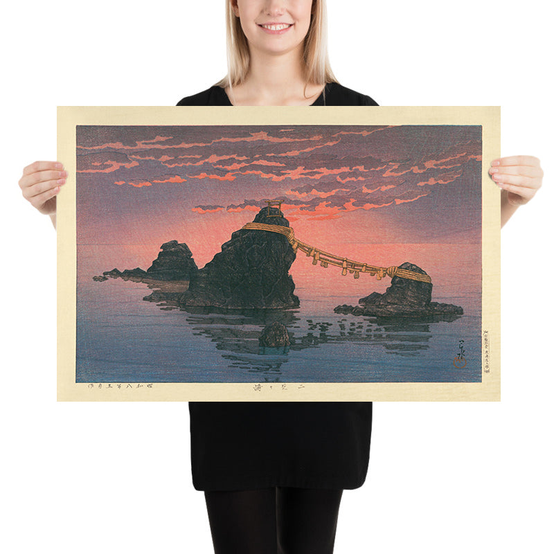 Futamigaura Meer und Felsen von Hasui Kawase, 1935 