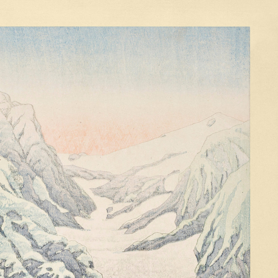 Snow Valley Climbers on Mt. Shirouma by Hasui Kawase, 1935