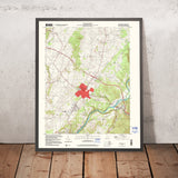 Map of Lewisburg, West Virginia by USGS, 1998 – Greenbrier River & US Route 219