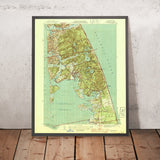 Old Map of Wellfleet, Massachusetts by USGS, 1944 – Cape Cod National Seashore & Wellfleet Harbor