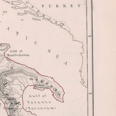Alte Karte von Napoleons Invasion von Neapel in Süditalien, 1806: Rom, Elba, Sizilien, Kalabrien 