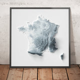 Carte topographique 3D de la France 