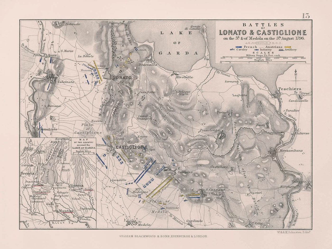 Schlachten von Lonato & Castiglione von AK Johnston, 1796: Französischer Revolutionskrieg 