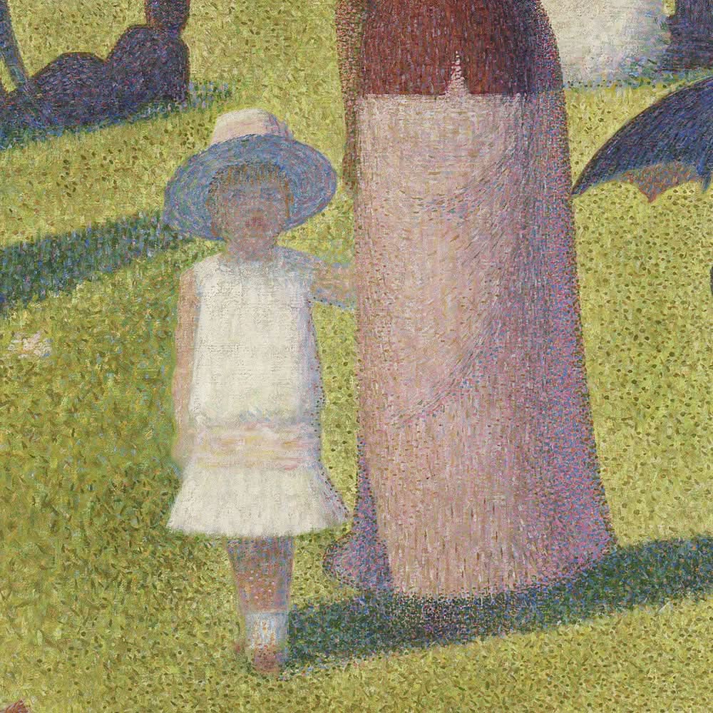Une après-midi de dimanche sur l'île de la Grande Jatte par Seurat, 1884 