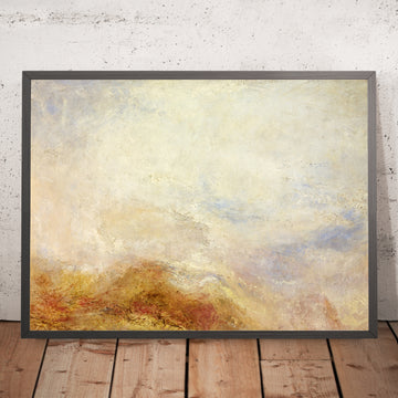 A framed image of A mountain scene, Val d’Aosta by Turner, 1845