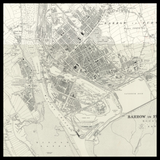 Personalised Old Map of Barrow-in-Furness
