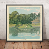 Jardin Korakuen d'Okayama par Hasui Kawase, 1935 