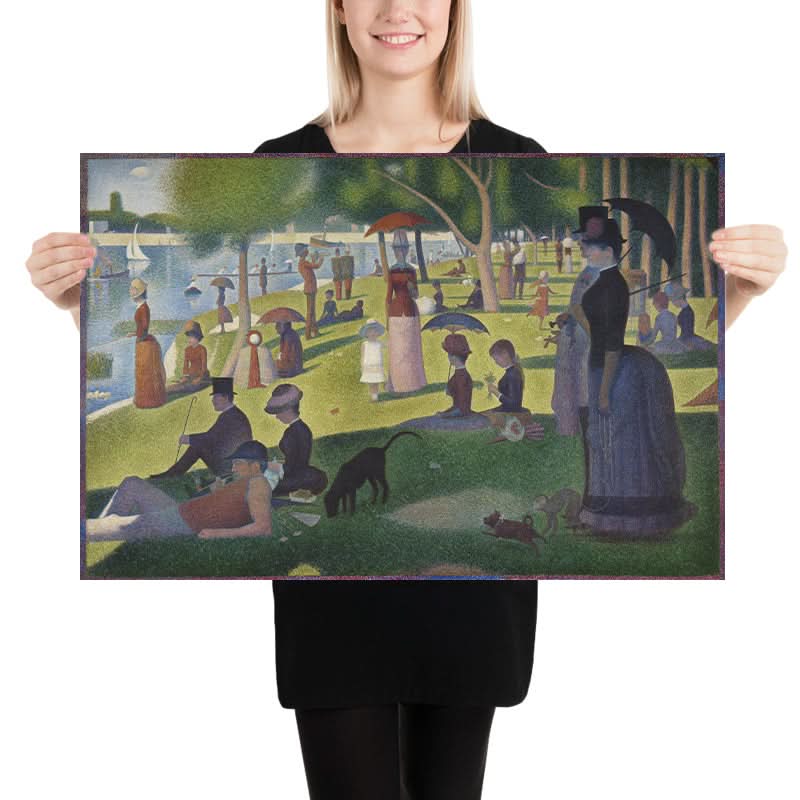 Une après-midi de dimanche sur l'île de la Grande Jatte par Seurat, 1884 