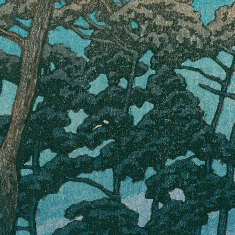 Parque Hikawa en Omiya por Hasui Kawase, 1935 
