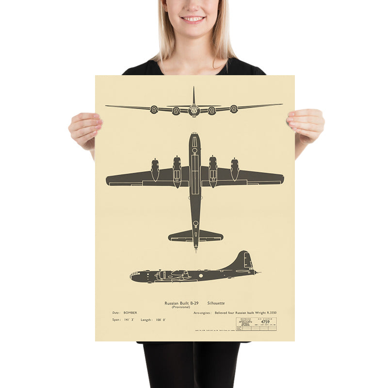 Tupolev Tu-4 (B-29 russo): Tabella di identificazione degli aerei sovietici della Guerra Fredda, 1948 