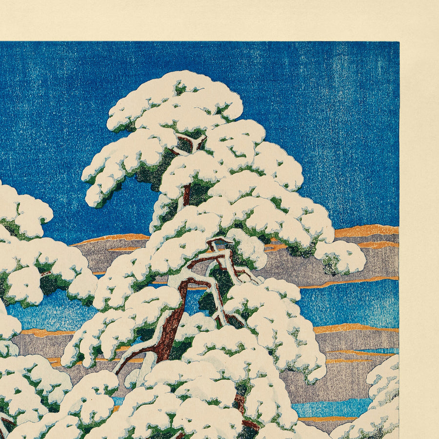 Kiefern nach Schnee von Hasui Kawase 1935 