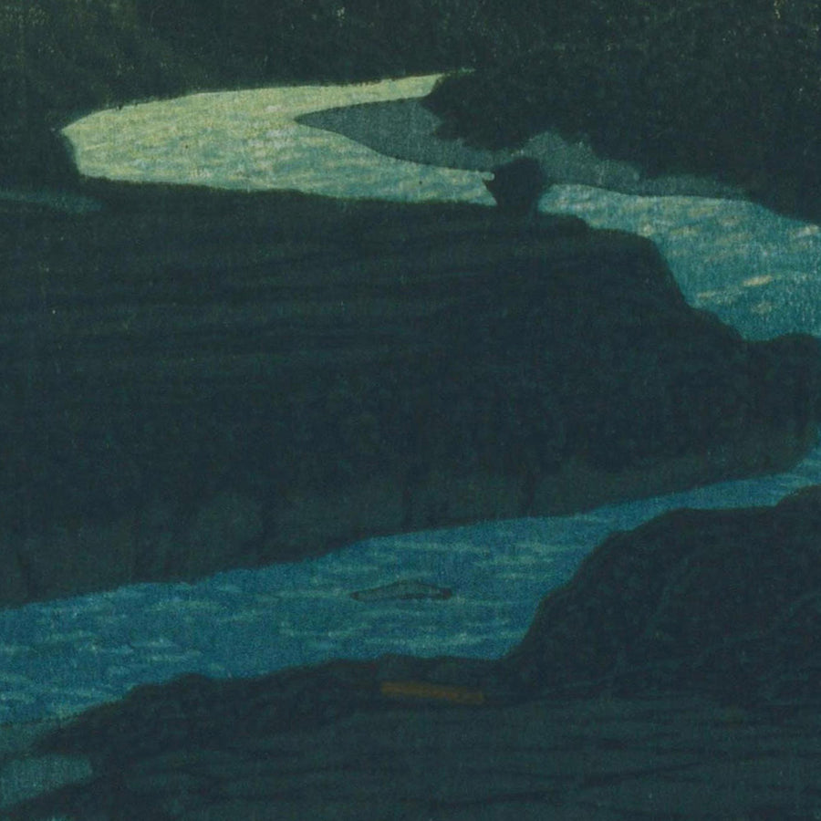 Vogelperspektive des Ioridani-Passes, Etchu von Hasui Kawase, 1935 