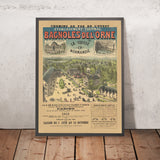 Manifesto di viaggio di Bagnoles-de-l’Orne: La Suisse in Normandia di Imp. Camis, 1892 