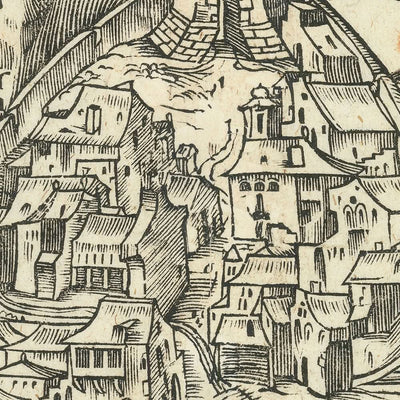Antigua Mapa Militar del Asedio de Argel de 1541 por Pagano: Argel, Mandrachio, Castel Vechio, Estrategia Naval, Imperio Otomano 