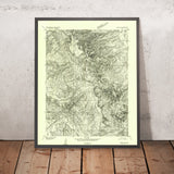 Old Map of Capitol Reef, Utah by USGS, 1952 – Fruita, Waterpocket Fold & Sulphur Creek