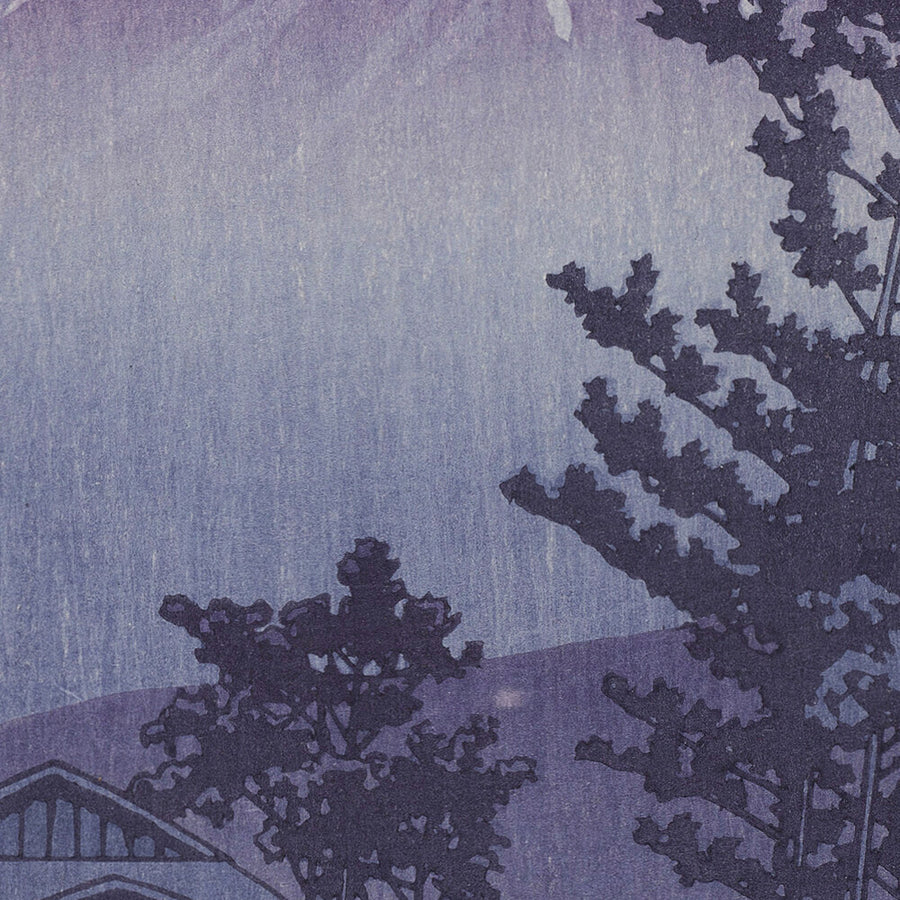 Lake Yamanaka Sunset with Mt. Fuji by Hasui Kawase, 1935