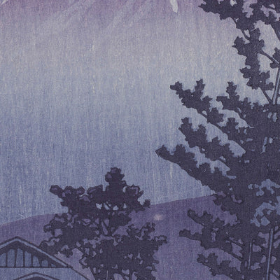 Sonnenuntergang am Yamanaka-See mit dem Fuji von Hasui Kawase, 1935 