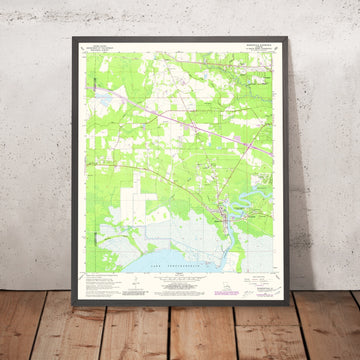 Old Map of Madisonville, Louisiana by USGS, 1968 – Lake Pontchartrain & Tchefuncte River