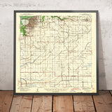Old Map of Lake Charles, Louisiana by USGS, 1942 – Calcasieu River & Historic Road Network