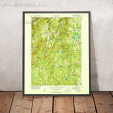 Old Map of Cornwall, Connecticut by USGS, 1950 – Lake Waramaug, Mohawk Mountain & Housatonic River