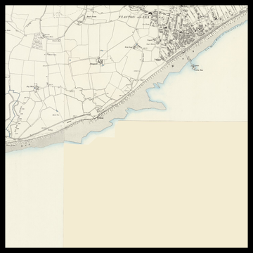 Eine alte Ordnance-Survey-Karte von Clacton-on-Sea