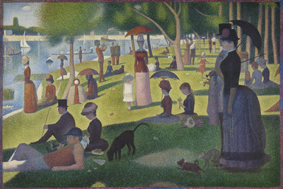 Une après-midi de dimanche sur l'île de la Grande Jatte par Seurat, 1884 