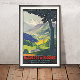 Poster di viaggio di Bagnères-de-Bigorre: Chemins de fer du Midi – Stazione termale di Dabo 