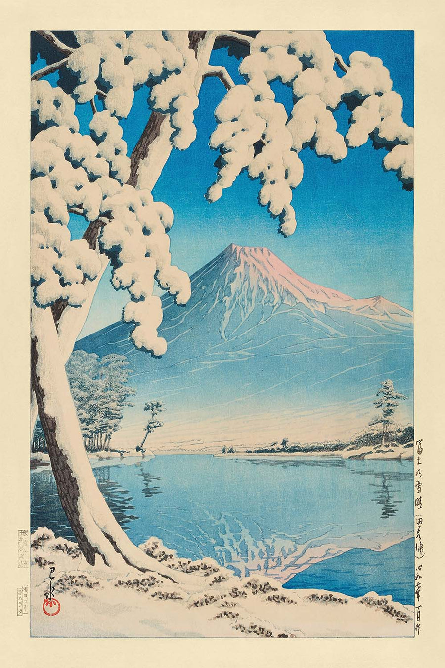 Mt. Fuji after Snow in Tagonoura by Hasui Kawase, 1935