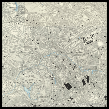 An old Ordnance Survey map of Camden Town