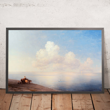 A framed image of Calm Sea by Ivan Konstantinovich Aivazovsky, 1887