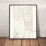 Map of Challis, Idaho by USGS, 1989 – Salmon River & Pahsimeroi River