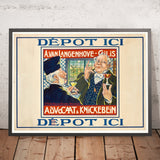 Advocaat & Knickebein Vintage Drinks Poster by Georges Gaudy, 1905