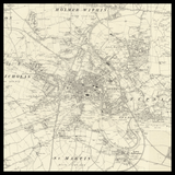 Personalised Old Map of Hereford