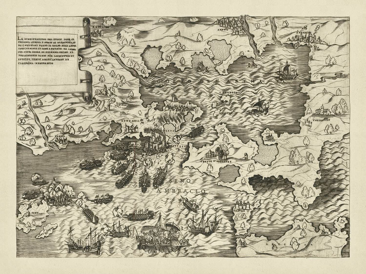 Vieille bataille de Préveza par Salamanque, 1540 : Octave contre Antoine et Cléopâtre 